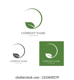 Logos of green leaf ecology nature element vector icon