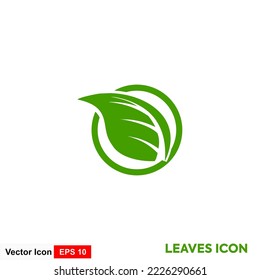 Logos of green leaf ecology nature element vector icon