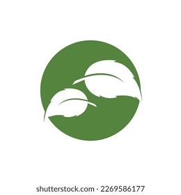 Logos of green leaf ecology nature element vector icon