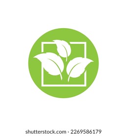 Logos of green leaf ecology nature element vector icon