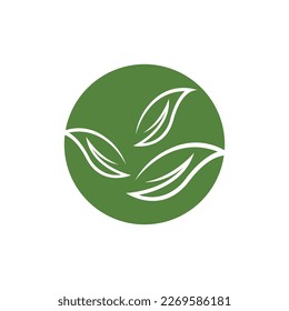 Logos of green leaf ecology nature element vector icon