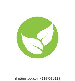 Logos of green leaf ecology nature element vector icon