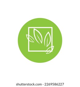 Logos of green leaf ecology nature element vector icon