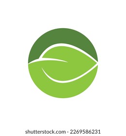 Logos of green leaf ecology nature element vector icon