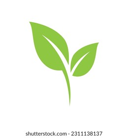 Logos of green leaf ecology nature element vector icon