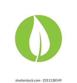 Logos of green leaf ecology nature element vector icon