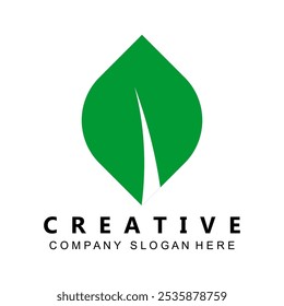 Logos of green leaf ecology nature element vector icon. Design shape leaf logo and abstract organic leaf logo