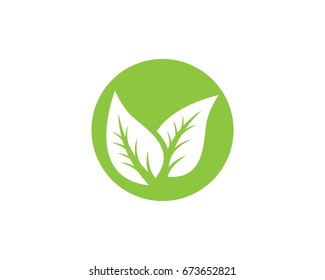 Logos of green leaf ecology nature element vector icon