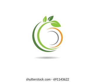 Logos of green leaf ecology nature element vector icon