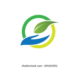 Logos of green leaf ecology nature element vector icon