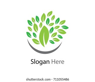 Logos of green leaf ecology nature element vector icon