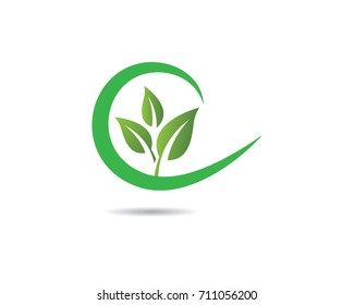 Logos of green leaf ecology nature element vector icon