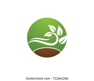 Logos of green leaf ecology nature element vector icon