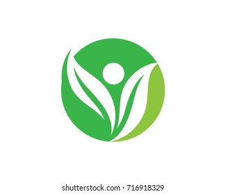 Logos of green leaf ecology nature element vector icon