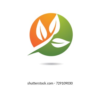 Logos of green leaf ecology nature element vector icon
