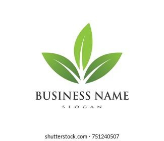 Logos of green leaf ecology nature element vector icon