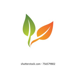 Logos of green leaf ecology nature element vector icon