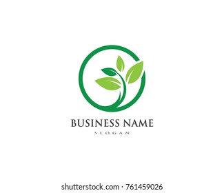 Logos of green leaf ecology nature element vector icon