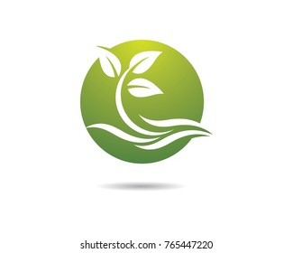 Logos of green leaf ecology nature element vector icon