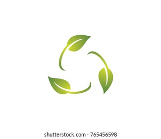 Logos of green leaf ecology nature element vector icon