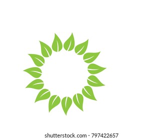 Logos of green leaf ecology nature element vector icon