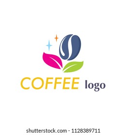 logos of green tree coffee element vector