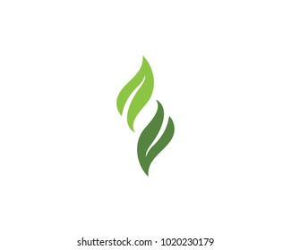 Logos of green Tree leaf ecology nature element vector
