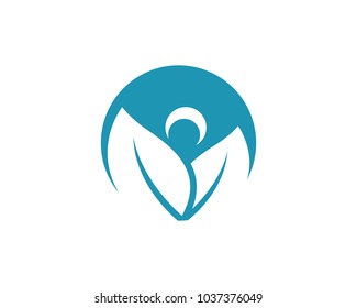 Logos of green Tree leaf ecology nature element vector