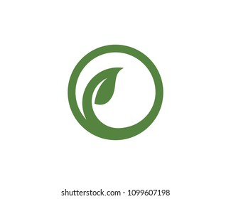 Logos of green Tree leaf ecology nature element vector