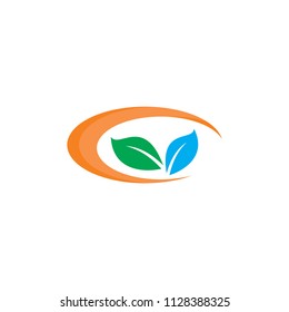logos of green tree leaf ecology nature element vector
