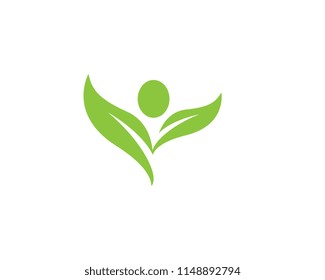 Logos of green Tree leaf ecology nature element vector