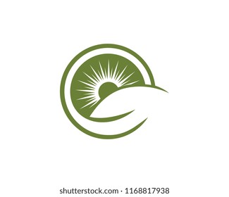 Logos of green Tree leaf ecology nature element vector