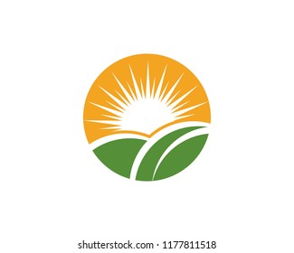Logos of green Tree leaf ecology nature element vector