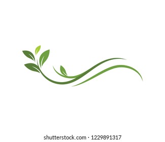 Logos of green Tree leaf ecology nature element vector
