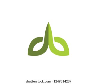 Logos of green Tree leaf ecology nature element vector