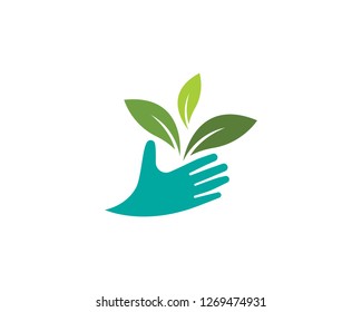 Logos of green Tree leaf ecology nature element vector