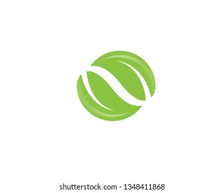 Logos of green Tree leaf ecology nature element vector