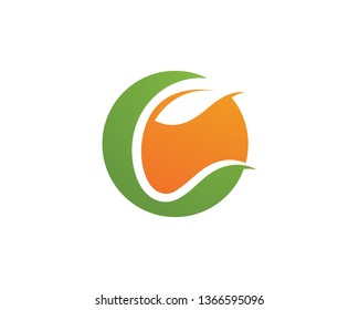 Logos of green Tree leaf ecology nature element vector