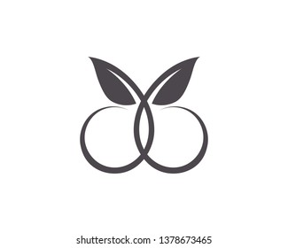 Logos of green Tree leaf ecology nature element vector