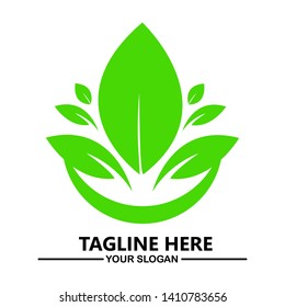 Logos of green Tree leaf ecology nature element vector. vector illustration.