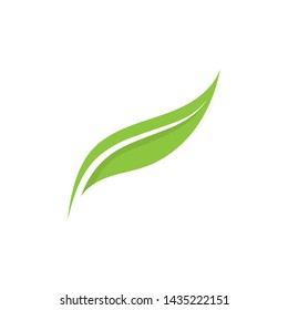 Logos of green Tree leaf ecology nature element vector