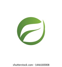 Logos of green Tree leaf ecology nature element vector