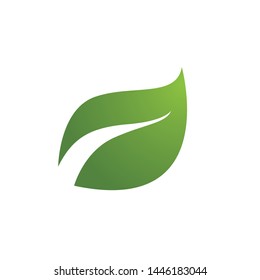 Logos of green Tree leaf ecology nature element vector
