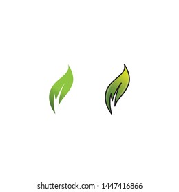 Logos of green Tree leaf ecology