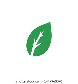 Logos of green Tree leaf ecology nature element vector