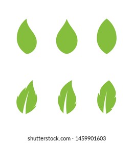 Logos of green Tree leaf ecology nature element vector