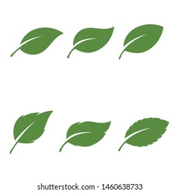 Logos of green Tree leaf ecology nature element vector