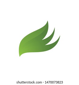 Logos of green Tree leaf ecology nature element vector