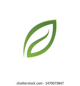 Logos of green Tree leaf ecology nature element vector