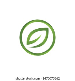 Logos of green Tree leaf ecology nature element vector